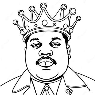 Biggie Smalls With Crown Coloring Page 47374-37827