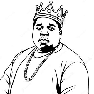 Biggie Smalls With Crown Coloring Page 47374-37828