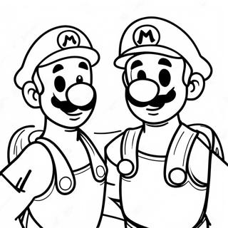 Luigi And Mario Adventure Coloring Page 4737-3901