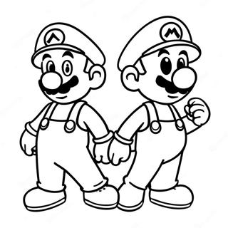 Luigi And Mario Adventure Coloring Page 4737-3902