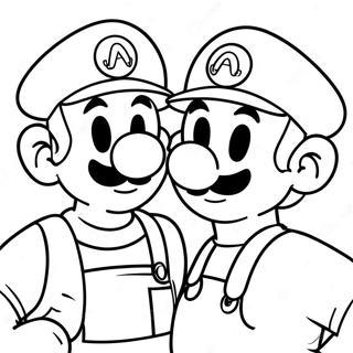 Luigi And Mario Adventure Coloring Page 4737-3903