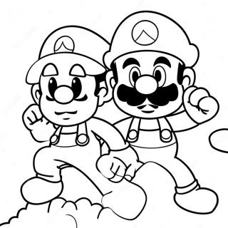 Luigi And Mario Adventure Coloring Page 4737-3904