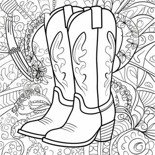 Cowgirl Boots Coloring Page 47403-37840