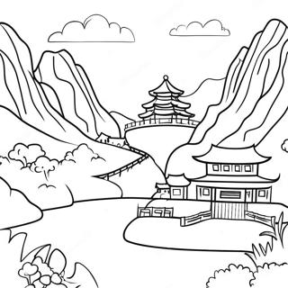 China Landscape Coloring Page 47413-37850