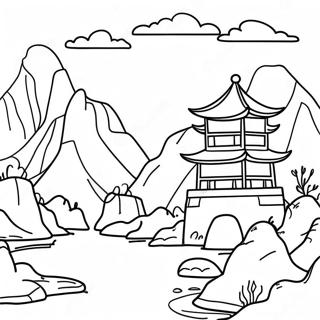 China Landscape Coloring Page 47413-37852