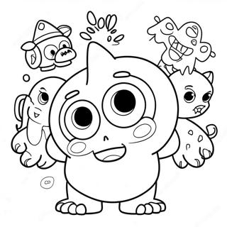 Friendly Super Monsters Coloring Page 47424-37861