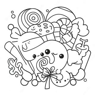 Kawaii Cute Candy Coloring Page 47453-37882