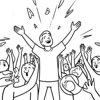 Joyful Worship Scene Coloring Page 47464-37896