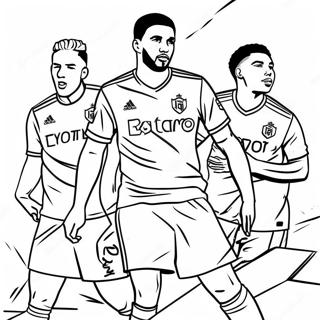 Lafc Players In Action Coloring Page 47484-37914