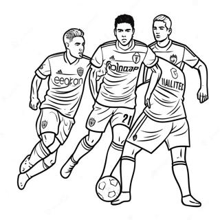 Lafc Players In Action Coloring Page 47484-37916