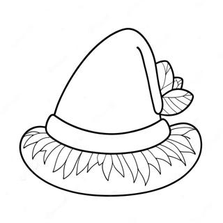 Santa Hat Coloring Page 47513-37930