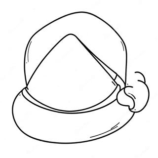 Santa Hat Coloring Page 47513-37932