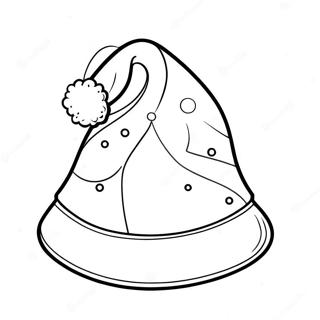 Festive Santa Hat Coloring Page 47514-37935