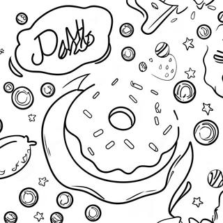 Donuts With Dad Coloring Page 47523-37938