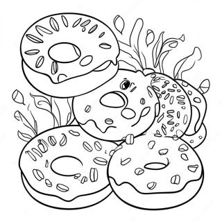 Colorful Donuts With Dad Coloring Page 47524-37941