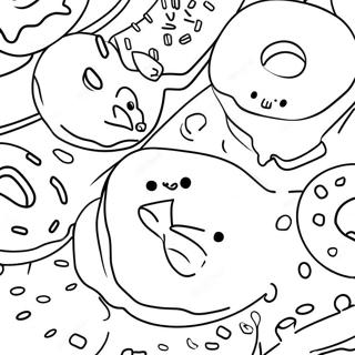 Colorful Donuts With Dad Coloring Page 47524-37943