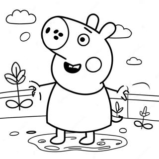 Peppa Pig Muddy Puddles Coloring Page 47533-37946