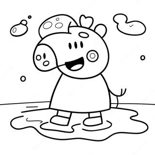 Peppa Pig Muddy Puddles Coloring Page 47533-37947