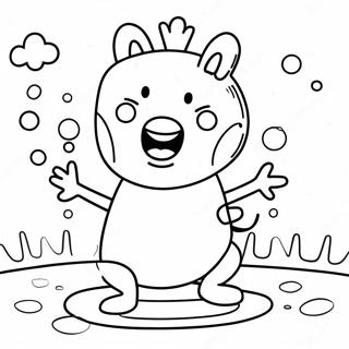 Peppa Pig Muddy Puddles Coloring Page 47533-37948