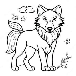 Wolf Mythical Creatures Coloring Page 47553-37961