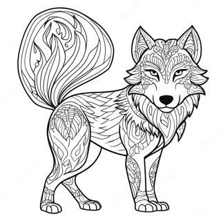 Wolf Mythical Creatures Coloring Page 47553-37963