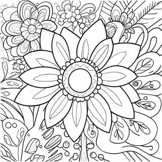 Bold And Easy Flower Coloring Page 4757-3917