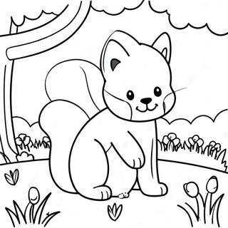 Colorful Spring Animals Coloring Page 47584-37989