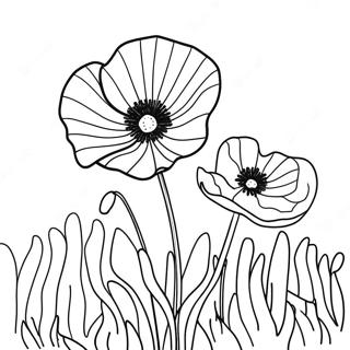 Poppy Flower Coloring Page 47603-38003