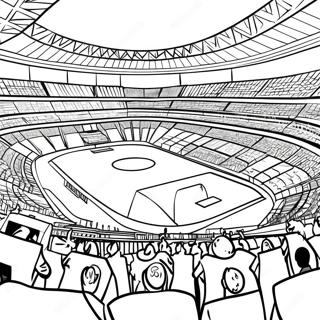 Exciting Football Stadium With Fans Coloring Page 47614-38013