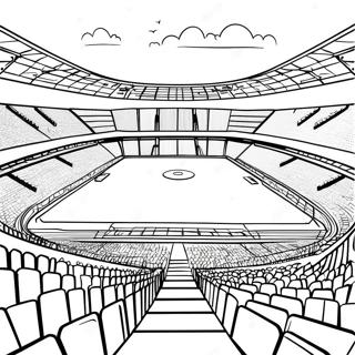 Exciting Football Stadium With Fans Coloring Page 47614-38014