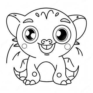 Funny Cute Monster With Big Eyes Coloring Page 47624-38021