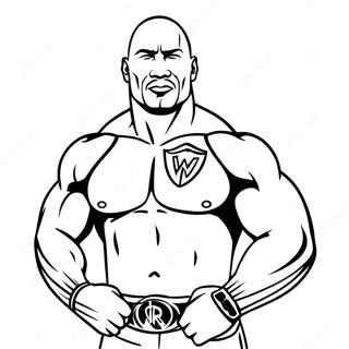 The Rock Wwe Coloring Page 4766-3922