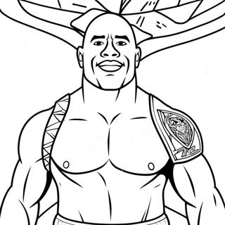 The Rock Wwe Coloring Page 4766-3923