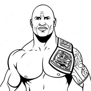 The Rock Wwe Coloring Page 4766-3924