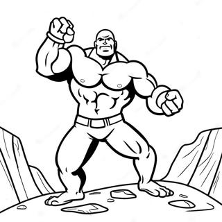 The Rock In Action Coloring Page 4767-3926