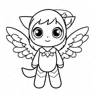 Cute Zero Two With Wings Coloring Page 47694-38077