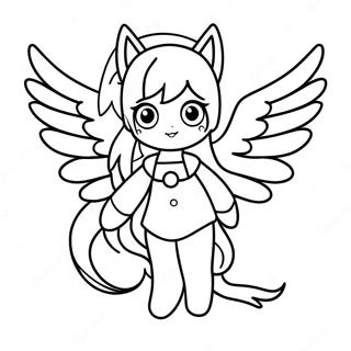 Cute Zero Two With Wings Coloring Page 47694-38078