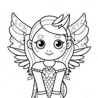 Dragon Girl With Sparkling Wings Coloring Page 47703-38081