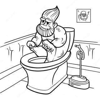 Titan Skibidi Toilet Coloring Pages