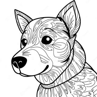 Blue Heeler Dog Coloring Page 47733-38106