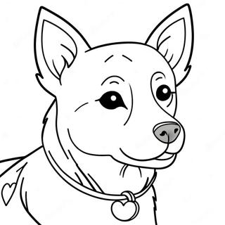 Blue Heeler Dog Coloring Page 47733-38108