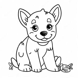 Playful Blue Heeler Puppy Coloring Page 47734-38109