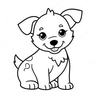 Playful Blue Heeler Puppy Coloring Page 47734-38112