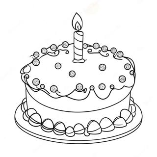 Christmas Cake Coloring Page 47743-38114