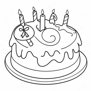 Christmas Cake Coloring Page 47743-38116