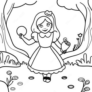 Alice's Nightmare In Wonderland Coloring Pages