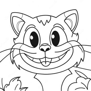 Cheshire Cat Grinning Coloring Page 47764-38137