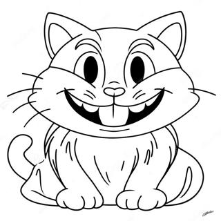 Cheshire Cat Grinning Coloring Page 47764-38138