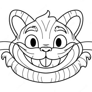 Cheshire Cat Grinning Coloring Page 47764-38139