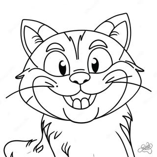 Cheshire Cat Grinning Coloring Page 47764-38140